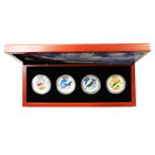 1930's 1 oz Silver Classic Racers Four Coin Set Produced by the New Zealand Mint (.999 Pure Silver)