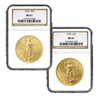 $20 St. Gaudens Gold Double Eagle (NGC/PCGS MS-61) - Random Date