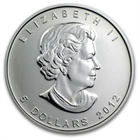 2012 Canadian Silver Maple Leaf 1 oz Coin. (Brilliant Uncirculated)