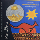 2009 Australian Artists Series - Ken Done - S$1 Gold Plated Silver Kangaroo