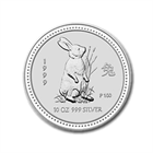 1999 10 oz Silver Lunar Perth Mint Year of the Rabbit