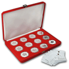 2004 Silver Maple Leaf 12-Coin Western Zodiac Privy (Box Set) - Each coin has a mintage of only 5,000!