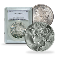 Morgan / Peace Silver Dollars