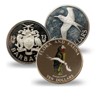 Silver Coins from Various Caribbean Countries