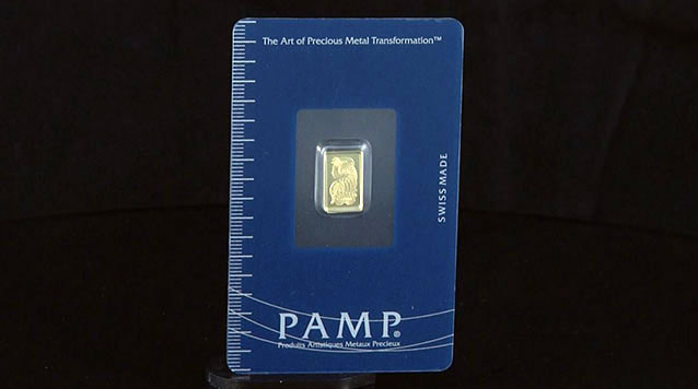 1 gram PAMP Suisse Gold Bar