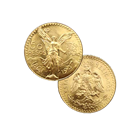 Gold Mexican 50 Pesos Centenarios (1.2057 oz Gold). 
