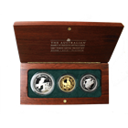 1997 The Australian Family of Precious Metals Proof Set: 1 oz Platinum, Gold, and Silver