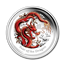 2012 Year of the Dragon - 1 oz Proof Colored Silver Coin 