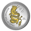 2012 Gilded Dragon 1 oz Silver Proof Lunar Coin: New Zealand Mint (Mintage of ONLY 2,500!) 