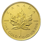 2012 1/2 oz Gold Canadian Maple Leaf Coins