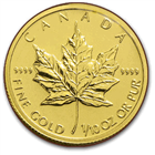 2012 1/10 oz Gold Canadian Maple Leaf  Coins