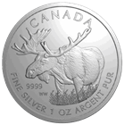 2012 1 oz Silver Canadian Moose Coins (Wildlife Series) 
