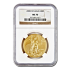 2008-W 1 oz Burnished Gold American Eagle MS-70 NGC Coins