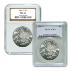 1878-1904 Morgan Silver Dollars - MS-62 NGC/PCGS