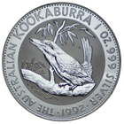 1992 Australian Kookaburra 1 oz Silver Coin