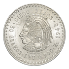 1947-1948 Mexican Silver 5 Pesos "Cuauhtemocs" ASW .8681