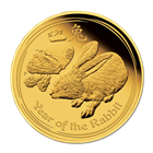 2011 Australian Year of the Rabbit 1/2 oz 24k Gold .9999. 