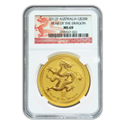 2012 2 oz Gold Perth Mint Year of the Dragon NGC MS69