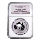 2000 1 oz Silver Kangaroo NGC PF69