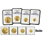 2010 4-Coin Gold American Eagle Set MS70 NGC (Early Release)