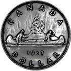 1937 - 1938 Canadian Silver Dollars 