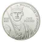 2002 Guernsey BU 1 Pound .925 1 oz. Silver Coin William Duke of Normandy