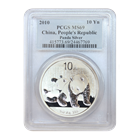 2010 1 oz Silver Chinese Panda PCGS MS69