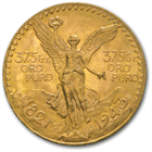 Mexico 1943 50 Pesos Gold Coin (1.2057 oz) - Mintage of Only 89,000 Coins