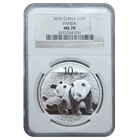 2010 1 oz Silver Chinese Panda NGC MS70