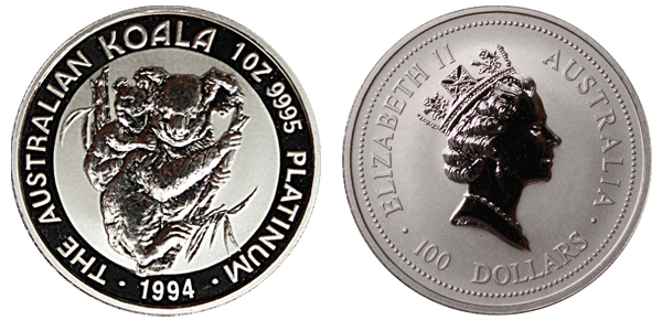 Australian Platinum Koala Coin