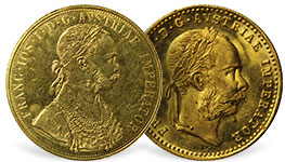 Gold 1 and 4 Ducat