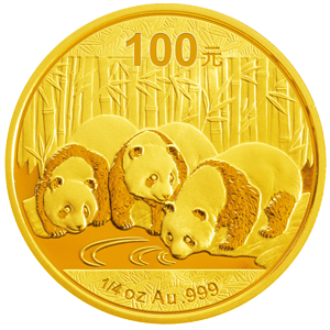 Chinese Gold Panda Coin Reverse