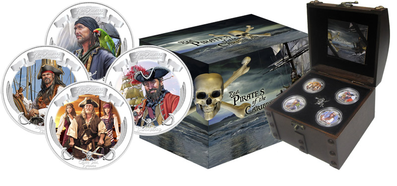 2011 Real Pirates of the Caribbean 4 Coin Proof Set