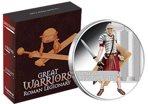 2010 Great Warrior Series Roman Legionary 1 oz Silver Proof Coins by Perth Mint