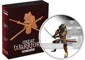 2010 Perth Mint Great Warrior Series: Samurai 1 oz Silver Proof Coin