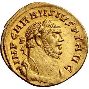 photo of a carausius aureus gold coin