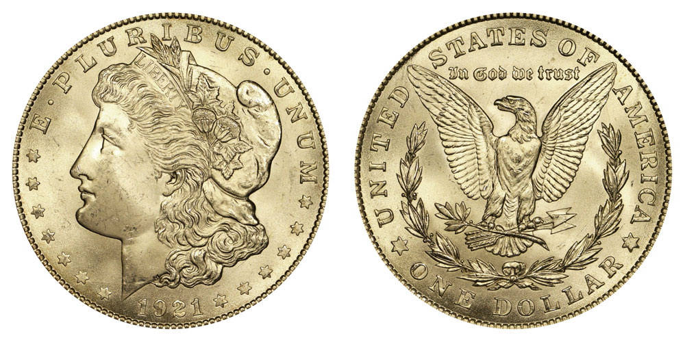 1921 morgan silver dollar