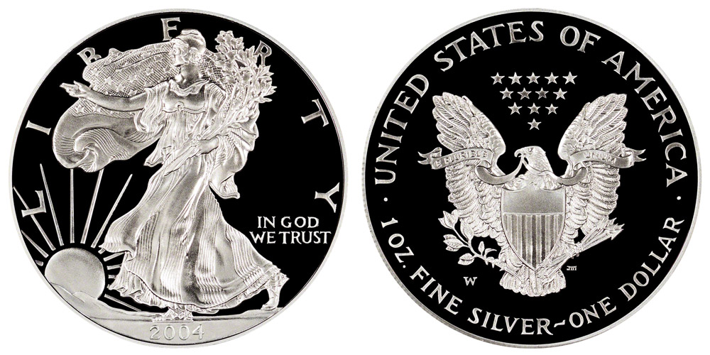 2004 w proof american silver eagle