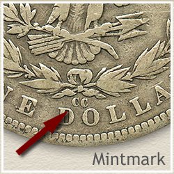 xmorgan silver dollar mintmark cc