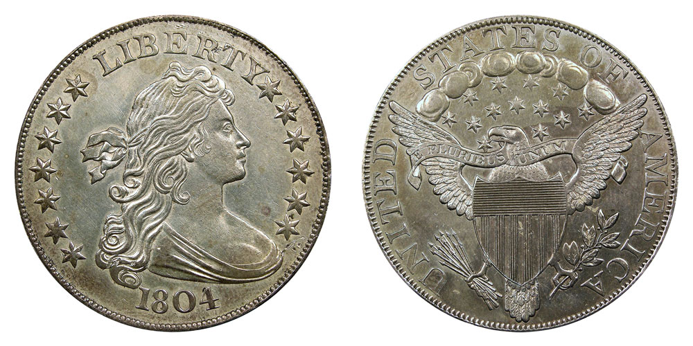 1804 original class i draped bust silver dollar
