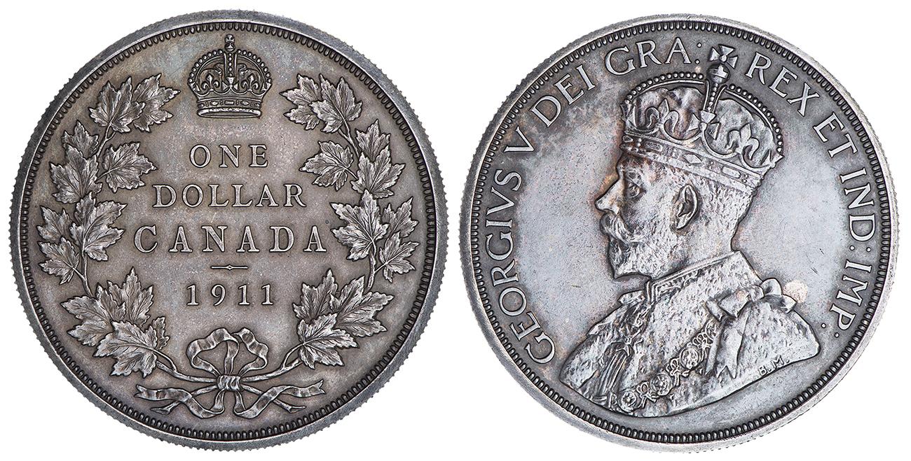 1911 canada dollar pattern