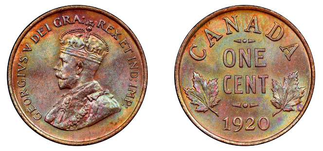 1916 Canada, Canadian Large Cent Coin , Canadian One Cent 