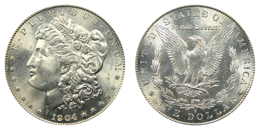 1904-S Morgan dollar 1904-s morgan silver dollar